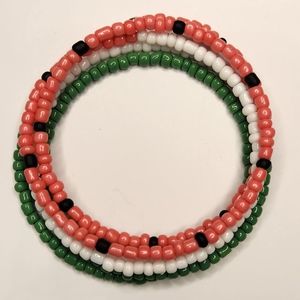 Watermelon beaded bracelet